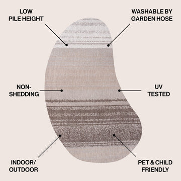 Evan Modern Rustic Organic Curve Indoor/Outdoor Area Rug